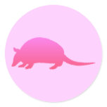 Pink Armadillo Sticker