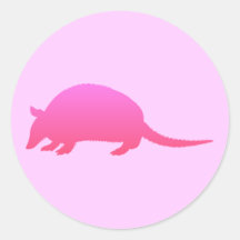 Pink Armadillo Sticker