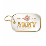 Pink Army Sister Dog Tag t-shirts