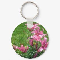 Pink Asiatic Lilies Keychain