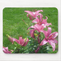 Pink Asiatic Lilies Mousepad by Country1969 Pink Asiatic Lilies Mousepad