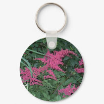 Pink Astilbe in Old Orchard Beach, Maine keychains