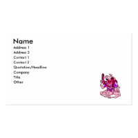 Pink Attack Alien Business Card