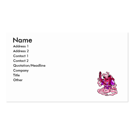 Pink Attack Alien Business Card
