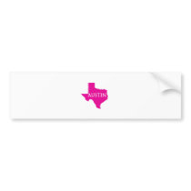 Pink Austin, Texas Bumper Stickers