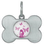 Pink Awareness Ribbon Pet Tag