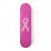 Pink Awareness Ribbon Skateboard Deck