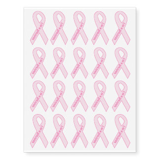 Breast Cancer Temporary Tattoos | Zazzle