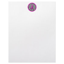 pink awareness ribbon zebra pink accent letterhead design