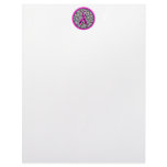 pink awareness ribbon zebra pink accent letterhead design