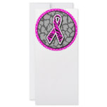 pink awareness ribbon zebra pink accent customized rack card