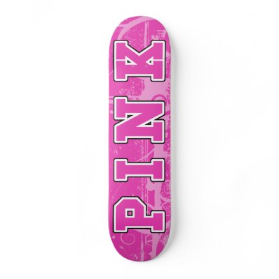Pink Awareness Skate Board Deck by mike3488