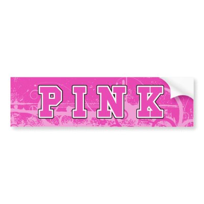 Pink Awareness Sticker Bumper Sticker by mike3488