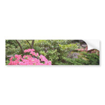 Pink Azalea Bush Amid Shrubs flowers Bumper Sticker
