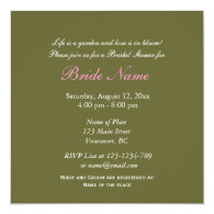 Pink azalea flower bridal shower invitation custom invite