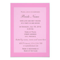 Pink azalea flowers bridal shower invitation. personalized announcement