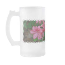 Pink Azalea Frosted Beer Mug