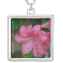 Pink Azalea Sterling Silver Necklace