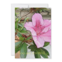 Pink Azaleas 1 Enhanced Personalized Invitations