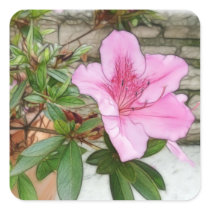 Pink Azaleas 1 Enhanced Sticker