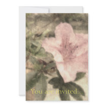 Pink Azaleas 1 Vintage Personalized Announcement