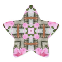 Pink Azaleas 1E kaleidoscope10 Star Sticker