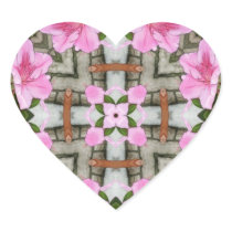 Pink Azaleas 1E kaleidoscope10 Sticker