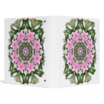 Pink Azaleas 1E kaleidoscope11 3 Ring Binder