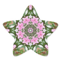 Pink Azaleas 1E kaleidoscope11 Sticker