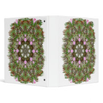 Pink Azaleas 1E kaleidoscope12 3 Ring Binder