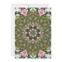 Pink Azaleas 1E kaleidoscope12 Custom Invitations