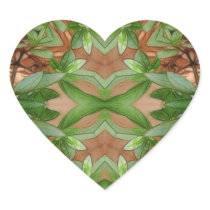 Pink Azaleas 1E kaleidoscope 1 Heart Sticker