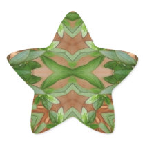 Pink Azaleas 1E kaleidoscope 1 Star Stickers