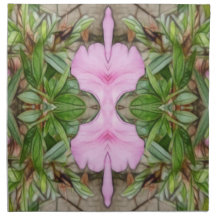 Pink Azaleas 1E kaleidoscope 2 Napkin