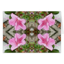 Pink Azaleas 1E kaleidoscope 3 Card