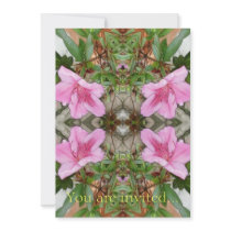 Pink Azaleas 1E kaleidoscope 3 Personalized Announcement