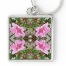 Pink Azaleas 1E kaleidoscope 3 Keychains