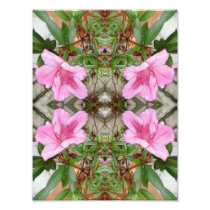 Pink Azaleas 1E kaleidoscope 3 Photo Print