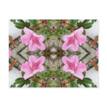 Pink Azaleas 1E kaleidoscope 3 Post Card