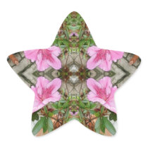 Pink Azaleas 1E kaleidoscope 3 Sticker