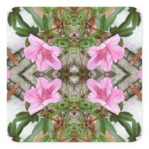 Pink Azaleas 1E kaleidoscope 3 Stickers
