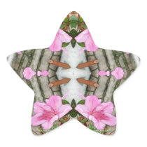 Pink Azaleas 1E kaleidoscope 5 Star Sticker