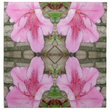 Pink Azaleas 1E kaleidoscope 6 Napkins