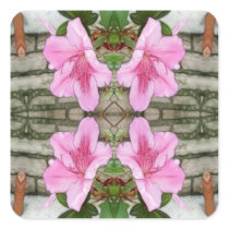 Pink Azaleas 1E kaleidoscope 6 Sticker
