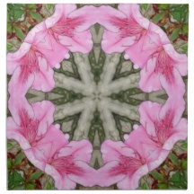 Pink Azaleas 1E kaleidoscope 8 Cloth Napkins