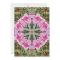 Pink Azaleas 1E kaleidoscope 8 Invites