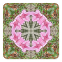 Pink Azaleas 1E kaleidoscope 8 Sticker