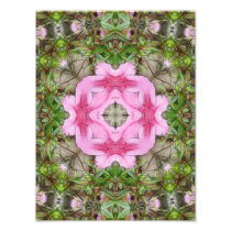 Pink Azaleas 1E kaleidoscope 9 Photo Print