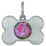 Pink Azaleas Flowers Customizable Pet Tag