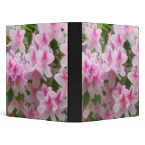 Pink Azaleas Painterly Vinyl Binder